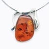 Hand-crafted Cognac Amber In Sterling Silver Necklace - Image 3