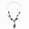 8-Stone Natural Cognac Amber One-Of-A-Kind Y-Necklace