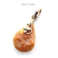 Hand-crafted Natural Butterscotch Amber Set In Vermeil Pendant