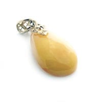 Hand-crafted Natural Butterscotch Amber Set In Vermeil Pendant