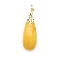 Hand-crafted Natural Butterscotch Amber Set In Vermeil Pendant