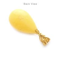 Hand-crafted Natural Butterscotch Amber Set In Vermeil Pendant