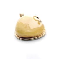 Hand-crafted Natural Butterscotch Amber Set In Vermeil Pendant