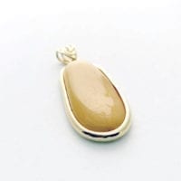 Hand-crafted Natural Butterscotch Amber Set In Vermeil Pendant