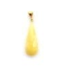 Hand-crafted Natural Butterscotch Amber Set In Vermeil Pendant
