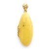 Hand-crafted Natural Butterscotch Amber Set In Vermeil Pendant