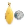Hand-crafted Natural Butterscotch Amber Set In Vermeil Pendant - Image 4