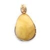 Hand-crafted Natural Butterscotch Amber Set In Vermeil Pendant