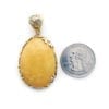Hand-crafted Natural Butterscotch Amber Set In Vermeil Pendant - Image 5